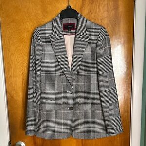 J. Crew Black and White Plaid Blazer